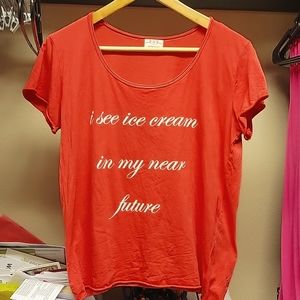 Project Social T Shirt in M, coral color